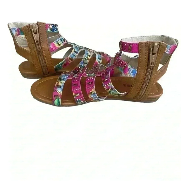 Stevies Girls multicolor gladiator sandals sz 13 gently used no damages or flaws - Picture 4 of 5